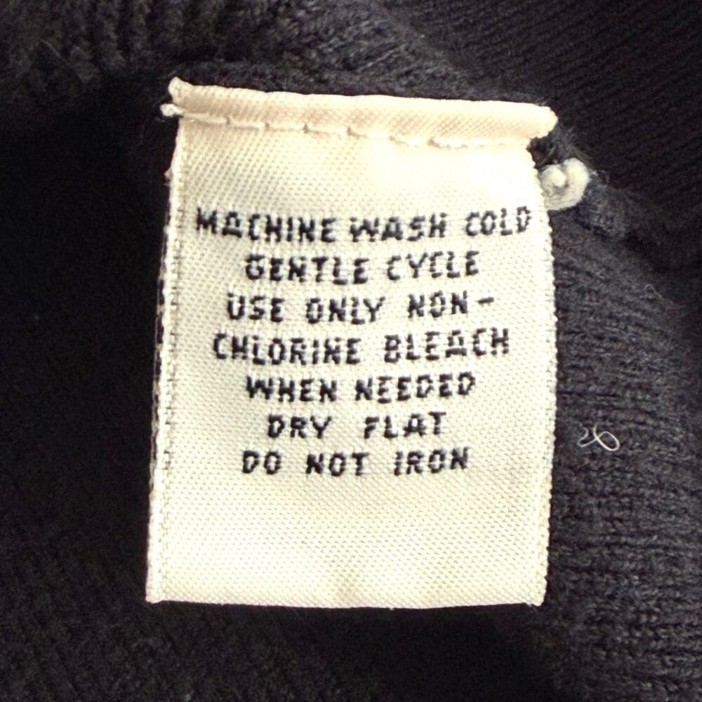 90’s black cardigan sweater 3/4 sleeve size small minimalist classic C. Kennedy - Picture 2 of 4